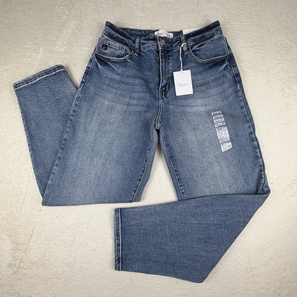 KanCan High Rise‎ Barrel Jeans Womens 27 Blue Denim Stretch-NWT-KC20084M